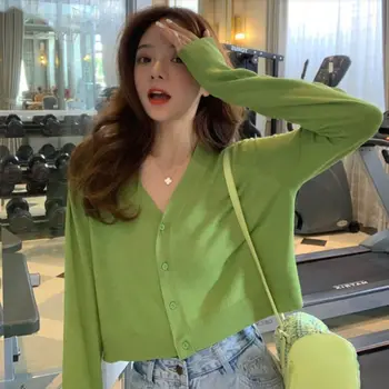 

2020 Autumn Winter Women Korean Style Knitted Cardigan Sweater Solid Slim Fitness Female Modis Sweater Long Sleeve Mujer Ropa