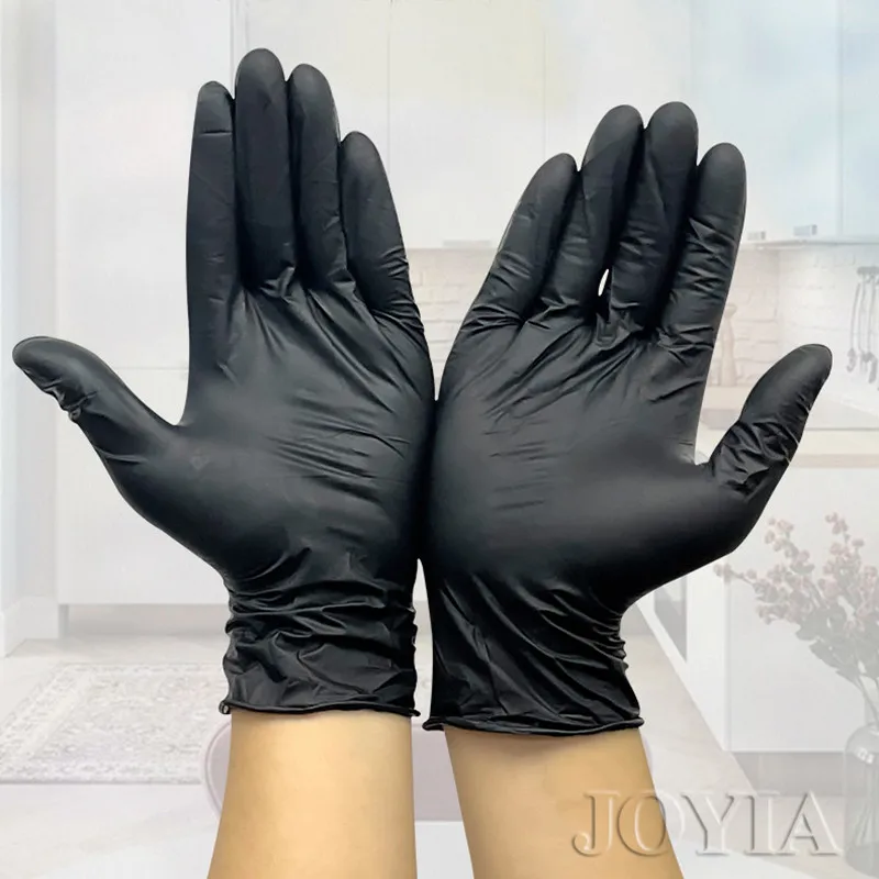 Disposable Gloves Black Home Work Gardening Painting Protective Vinyl Nitrile Gloves Latex Free Adult Child Kids XS S M 100pcs disposable gloves,nitrile gloves,protective gloves,safety gloves,garden work gloves,horticultural gloves