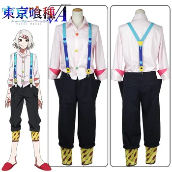 

Tokyo Ghoul Juuzou Suzuya Cosplay Costume Anime Adults Pink Shirt Pants Outfit Full Sets Halloween Carnival Party Uniform Suits