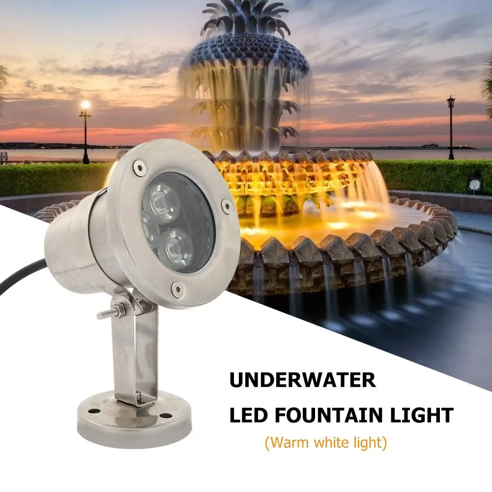Conduziu a Fonte Morno para o Consumo de Baixa Potência da Lagoa da Piscina Subaquática Luzes Branco Brilho Alto 3w Dc12v Ip65 10 Luzes subaquáticas