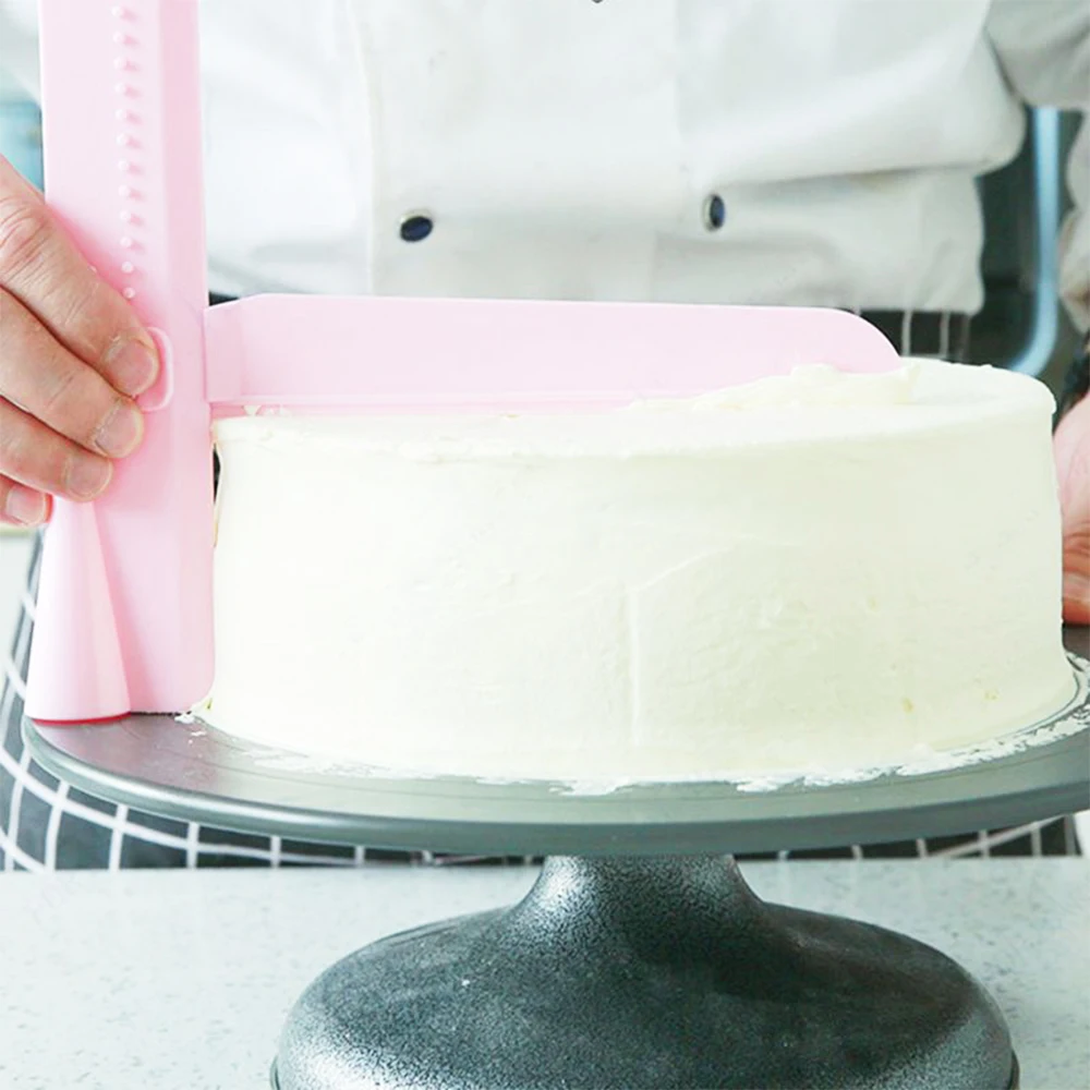 Кухонные инструменты для тортов кондитерские изделия скребок Гладкий регулируемые шпатели для мастики для края торта Гладкий крем украшения DIY формы для выпечки Посуда