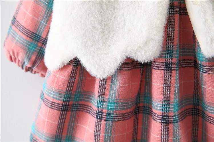 Sodawn Kids Girl Clothes Girl Dress Winter Baby Girl Clothing Sets Infant Toddler Costume Vest+Plaid Dress 2pcs Clothing Sets