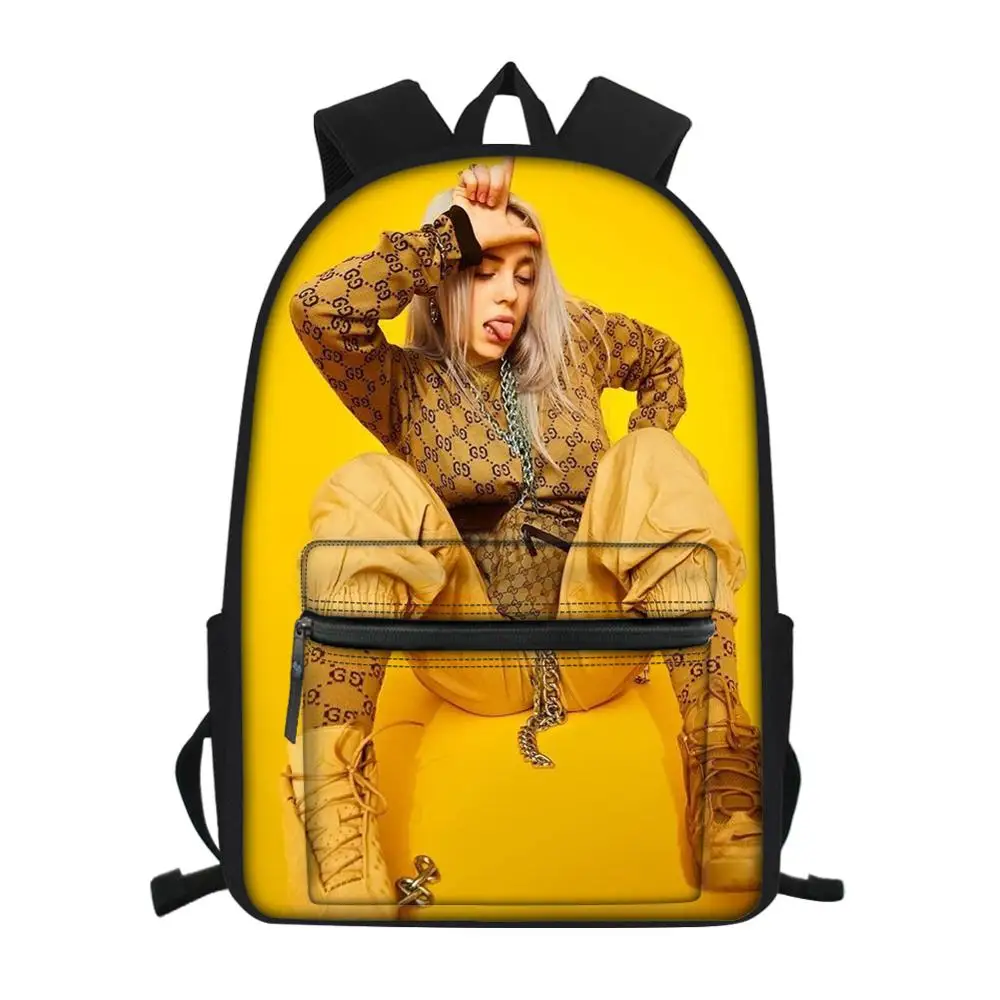Классный раппер Billie Eilish, школьная сумка с принтом для подростков, для мальчиков и девочек, дорожный рюкзак для ноутбука, для мужчин и женщин, холщовая ранец, рюкзак, рюкзак - Цвет: CDGX2040Z58