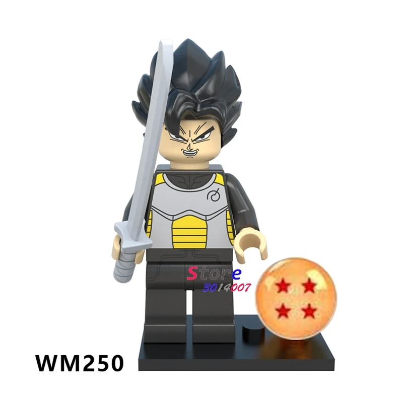 WM250 50 шт. строительные блоки Dragon Ball Z Violett Krillin Tien Shinhan Goku Chiaotzu Vegeta коллекция для детей Детские игрушки - Цвет: WM250