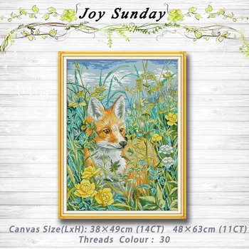 

The fox in the bush animal decor Patterns dmc 14CT 11CT Counted Cross Stitch Sets embroidery set Needlework kit Home decor