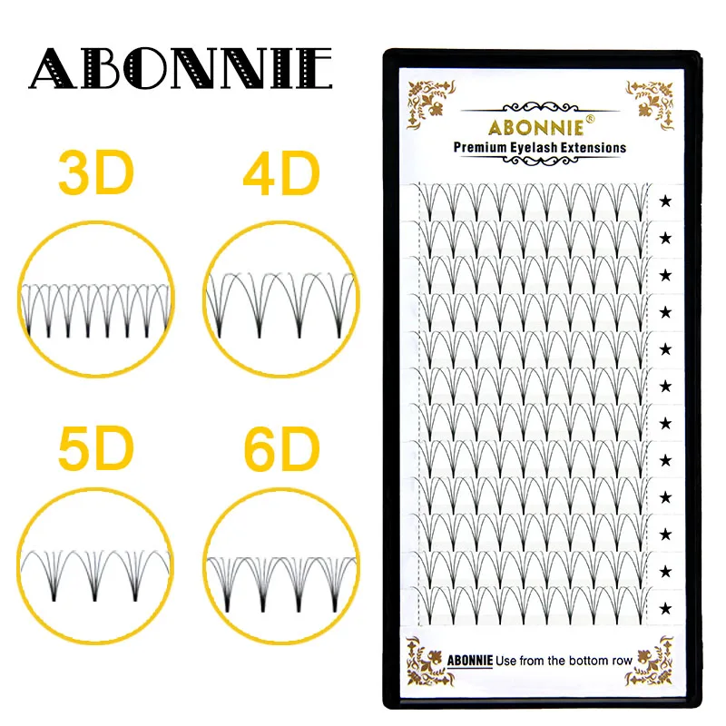 

premade volume fans short stem 3d/4d/5d/6d russian volume eyelash extension cilios for professionals soft mink eyelash