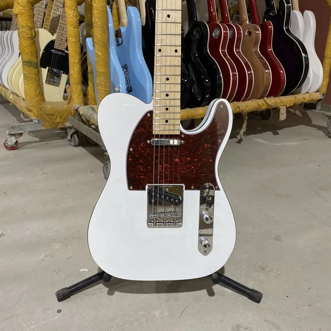 TELE Electric гитара с кленовым грифом красная черепаховая оболочка двойная