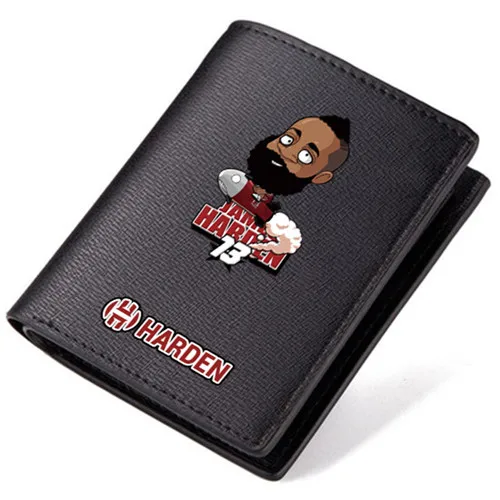 B Мультяшные баскетбольные кошельки с изображением звезд LeBron James Harden Curry Bryant кошелек длинный короткий кошелек Rose Durant - Цвет: B
