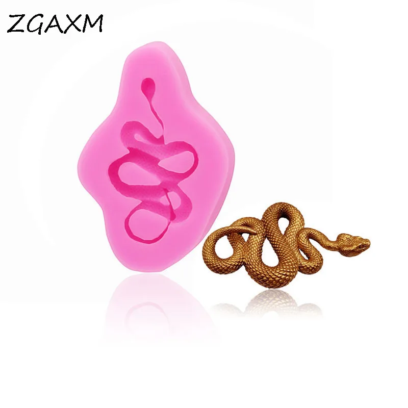 

ZG418 Surround snake epoxy resin silicone mould DIY handmade agate making molds pendant keychain mold kitchen baking clay mold