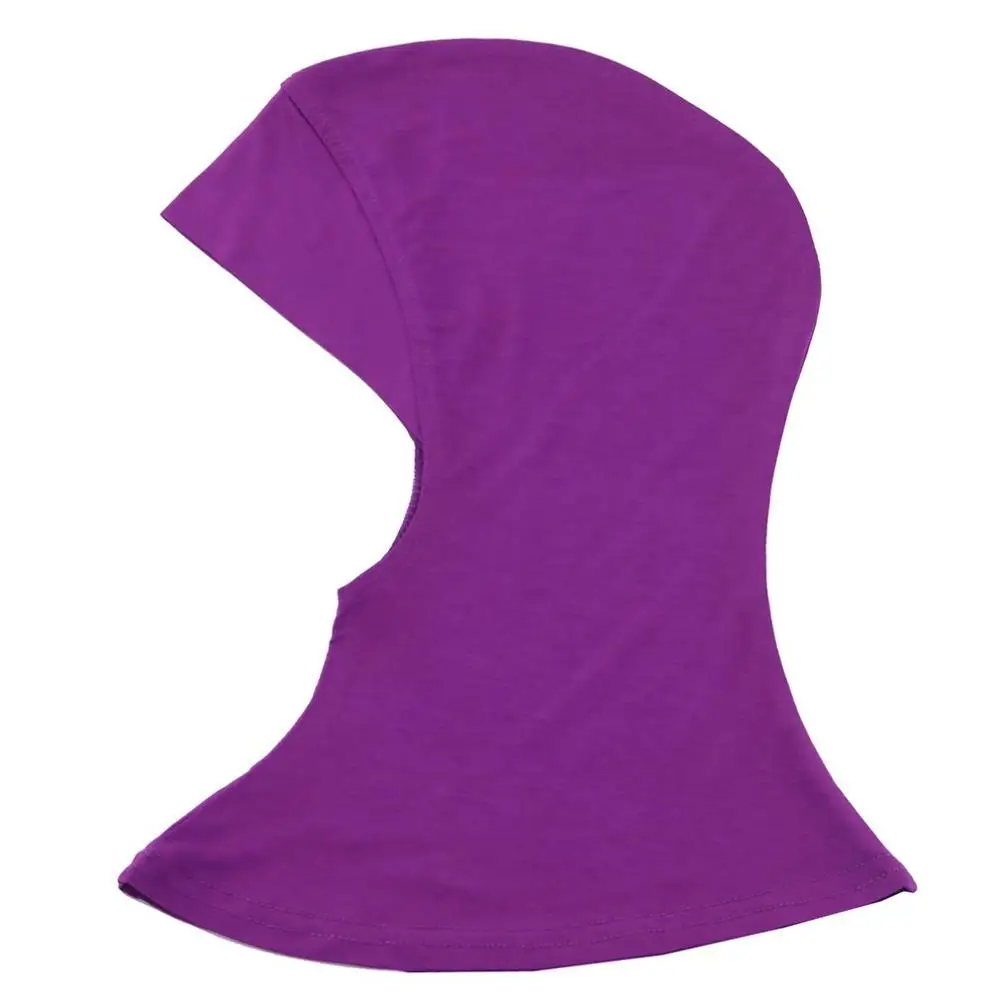 Comfortable Solid Color Soft Muslim Full Cover Inner Women's Hijab bonnet Cap Islamic Underscarf Neck Head Bonnet Hat