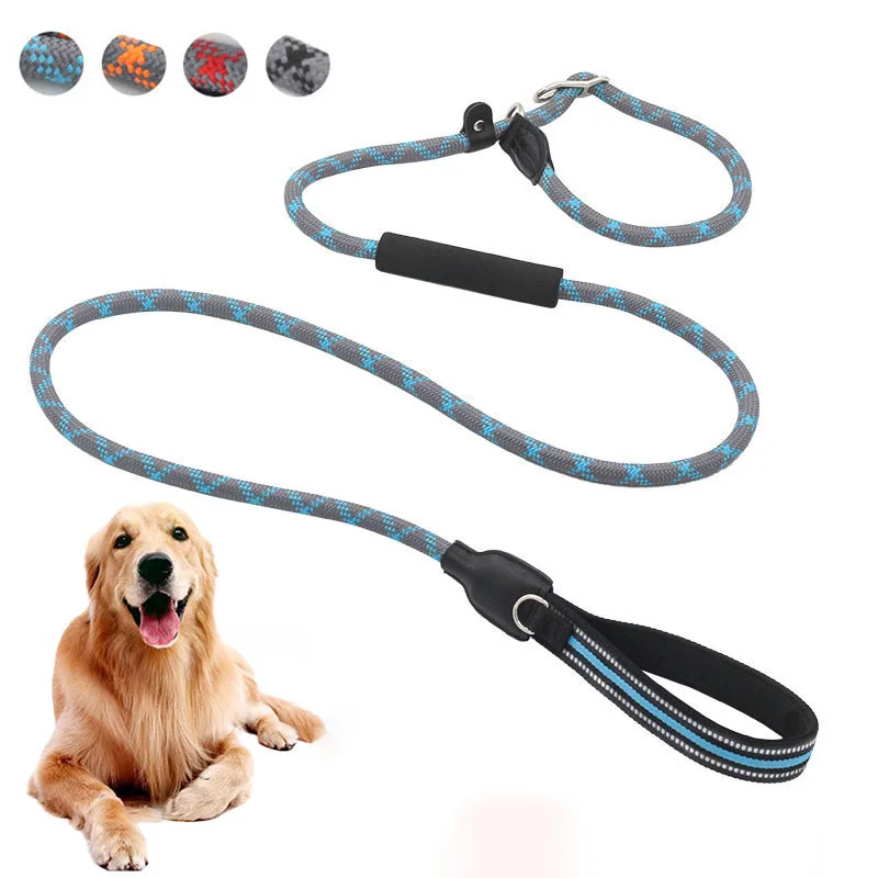 Slip Dog Lead Leash P Chain Slip Collar pet Walking Lead Reflective big
