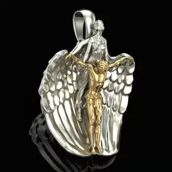 

FDLK Newest Bible Angel Saint Pendant Pray for Us Necklaces & Pendants Archangel Angel Jesus Necklace Jewelry