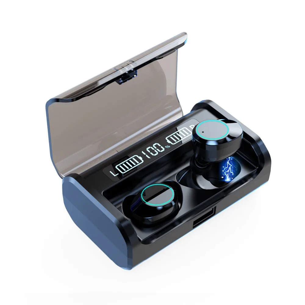 Bluetooth наушники Беспроводной наушники IPX6 Водонепроницаемый мини наушники-вкладыши гарнитура с зарядный чехол