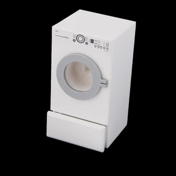 

Dolls House Miniature 1:12 Traditional Dryer Machine With Drawer White Wood