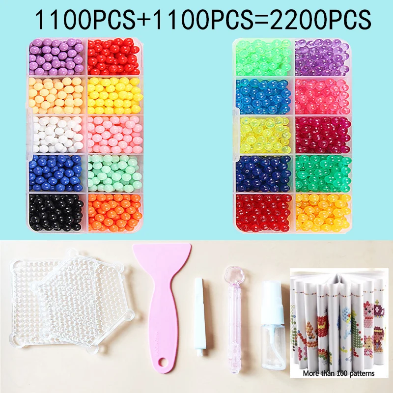 36 colors 5mm Set 12000pcs Refill Beads Puzzle Crystal DIY Water Spray Beads Set Ball Games 3D Handmade Magic Toys For Children 8