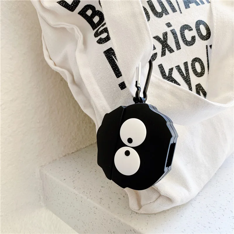 Новейший чехол с милым 3D рисунком для наушников Apple Airpods Pro, забавный черный угольный шар, беспроводной чехол для наушников Airpods 3, чехол