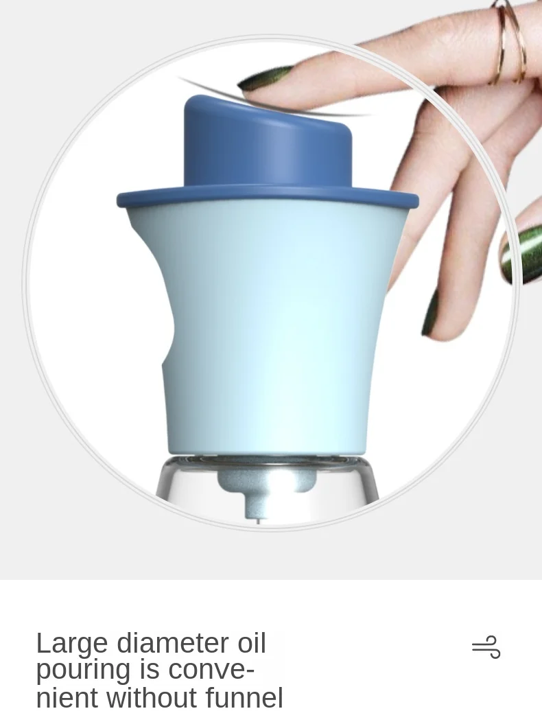 Push-Type Fuel Injector Seasoning Bottle Dust-Proof and Oil-Control Large-Caliber Barbecue Sprayer Olive Oil Spray Bottle