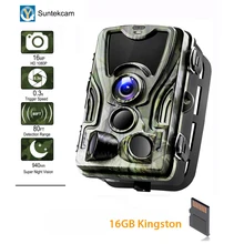 Suntekcam HC-801A 2019 новые охотничьи Камера 16MP 64 GB Trail Камера IP65 фото ловушки 0,3 s Время срабатывания 850nm дикий камера Trap