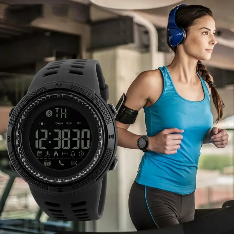 Tanie Moda męska damski taktyczny inteligentny zegarek Bluetooth sportowe cyfrowe zegarki na rękę wodoodporny wojskowy