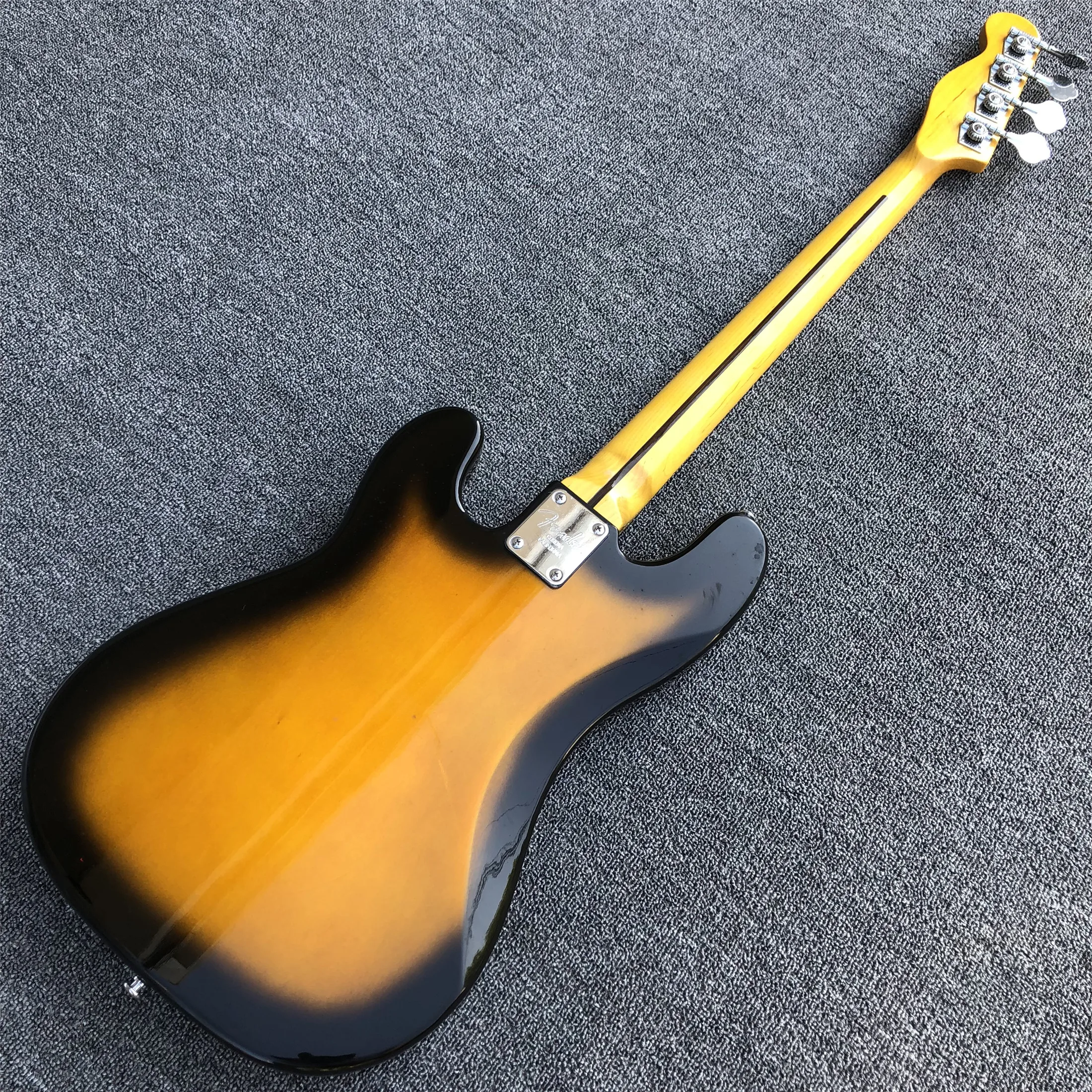 Фабрика под заказ из массива дерева 4 струны для бас-гитары, Sunburst электрическая гитара бас