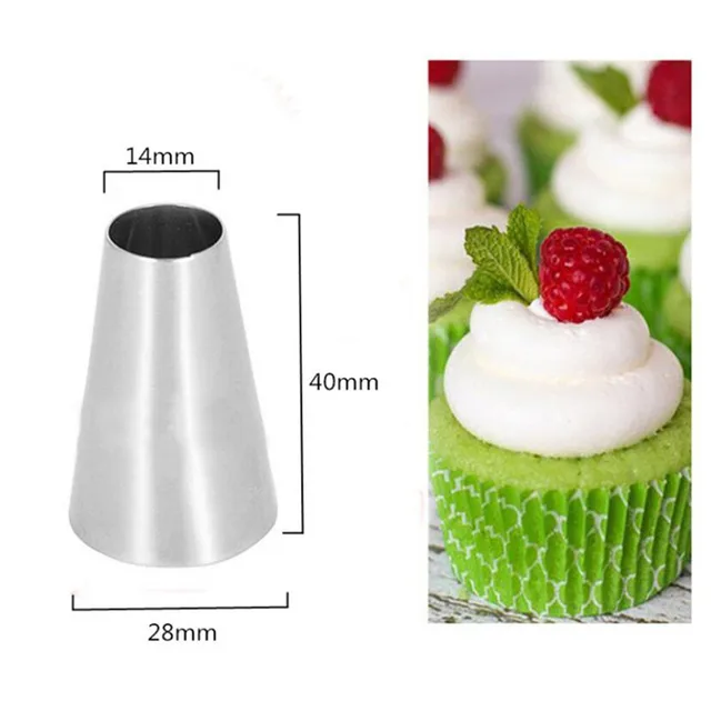3 db Kerek Jegesedés Csövek Fúvókák Diy Krém Író Sütemény Díszítő Tippek Makaron Sütik Tészta A Sütemények Díszítéséhez - Image 6