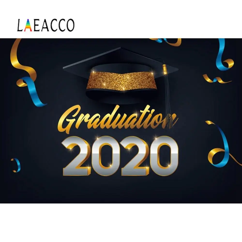 Laeacco фон для фотосъемки выпускник класса 2020 ленты вечеринки декор шаблон фото