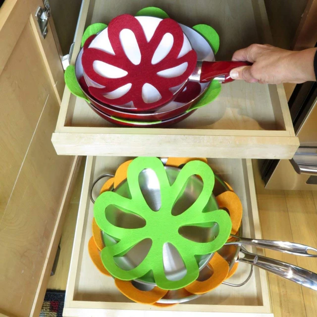 6Db Placemat Pot Pan Protector Elválasztó Szőnyeg Asztal Prémium Betét Hőszigetelő Panszálpadok Védelme A Főző Edények Védelmező Szerszáma - Image 2