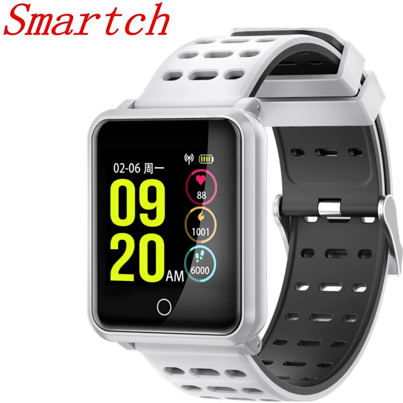 Smartch умные часы мужские трекер сердечного ритма IP68 Водонепроницаемый Bluetooth Smartwatch цветной экран для Androidn IOS часы телефон