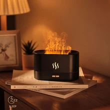 

USB Simulation Flame Humidifier Small Night Light Intelligent Power-off Bedroom Office Living Room Decoration Novelty Products