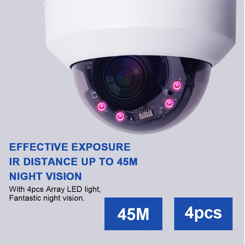 Full HD 5MP 1080P PTZ IP камера 4X Zoom P2P ночного видения Водонепроницаемая наружная CCTV мини купольная POE ip-камера Onvif PTZ