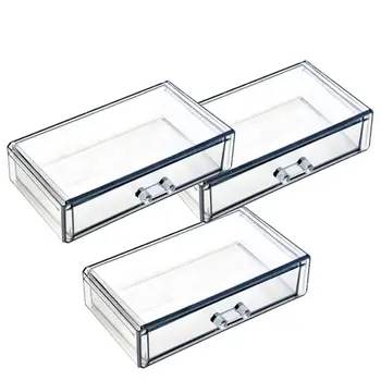 

3Pcs Desktop Display Stand Jewelry Box With Removable Drawer Cosmetic Storage Rack Sundries Organizer For Lipstick Jewelry