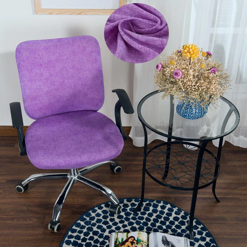 Эластичный Вращающийся офисные стулья стрейч спандекс чехлы для стульев анти-грязный съемный компьютерный поворотный Чехол для стула 24 цвета - Цвет: S