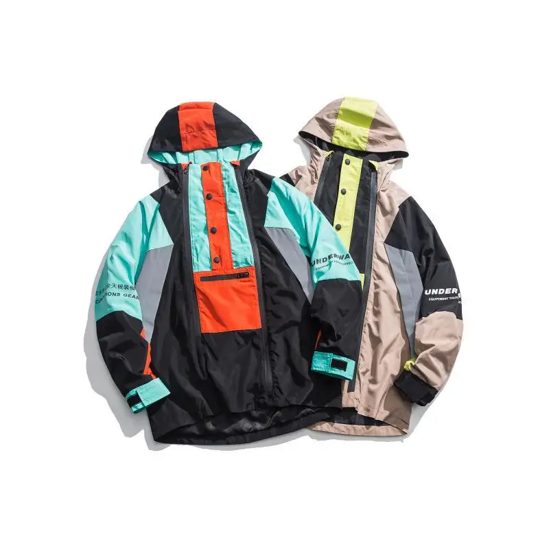 

Vertical Ze Produced 19ss Two-color Joint Contrast Color Charge Jacket
