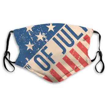 

Fillter Mask for Women USA Independence Day Reusable Windproof Mask Dustproof Ear Loops for Running Double Protection