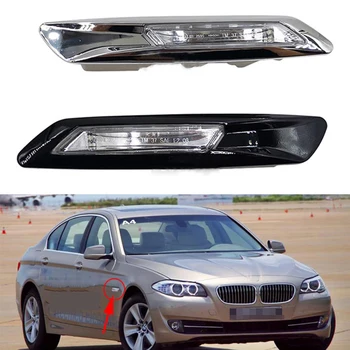 

Auto Front Left Right Fender Mounted Side Marker Corner Leaf Plate Light For BMW 5 Series F10 F11 F18 2011 2012 2013 Black White