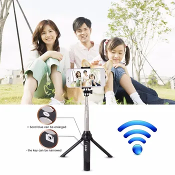 

Handheld Mini Tripod 3 in 1 Self-portrait Monopod Phone Selfie Stick With Bluetooth Remote Shutter For Smart Phones Cameras