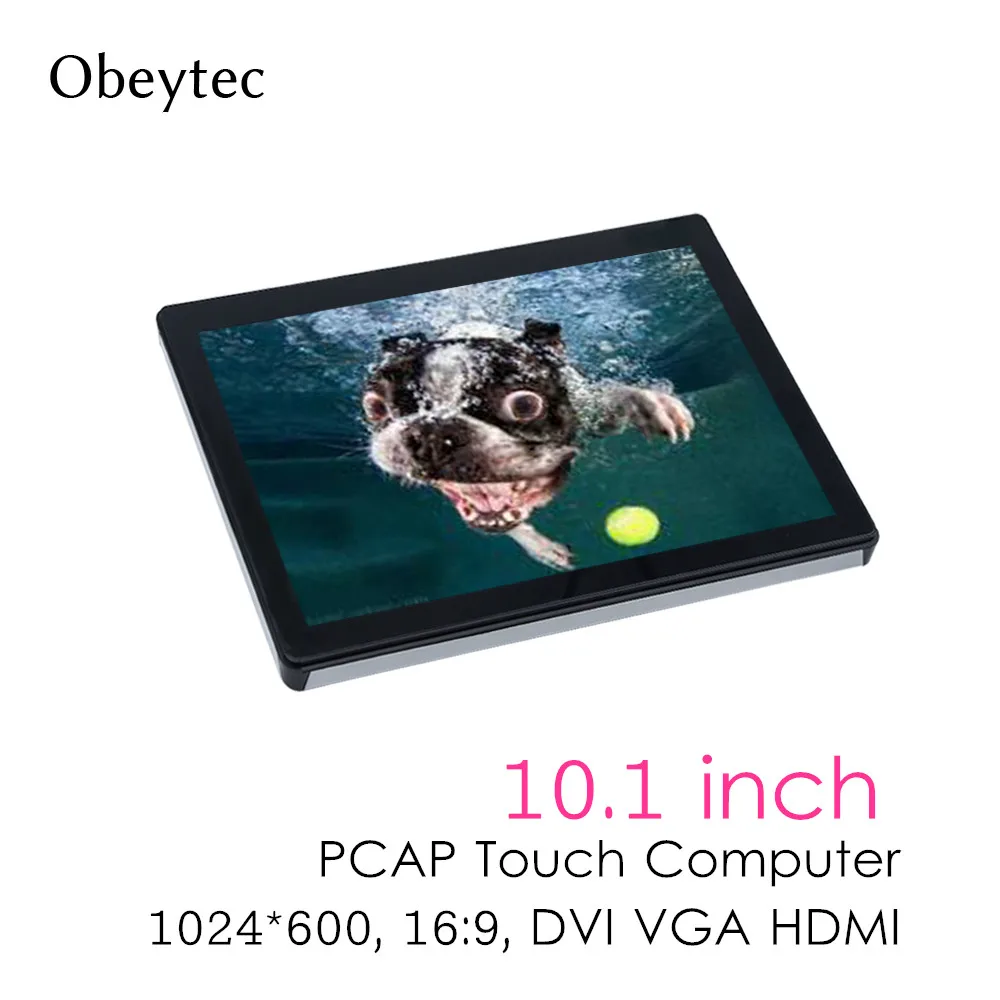 US $424.00 OBT101KJ1900N1L Obeytec 10inch touchscreen PC with capacitive touch screen 1024600 intel J1900 4G64G 200cdm2