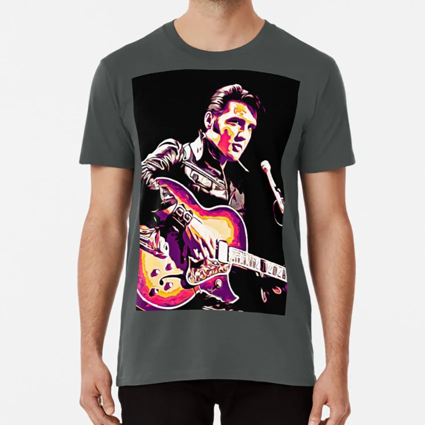 Футболка Король рок-н-ролл популярное искусство знаменитостей поп-арт крутой