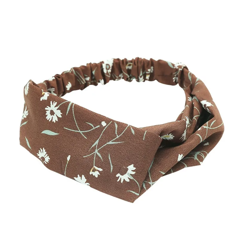 Women Cross Knot Hairband Floral Print Headband Casual Fabric Hairband Head Wrap Girls Hair Band Accessories повязка на голову best hair clips