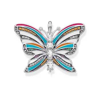 

Butterfly Pendants 925 Sterling Silver Thomas Bohemia Necklace Accessories Findings Women Men Colorful Fashion Jewelry 2020 New