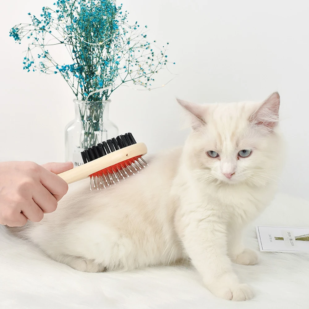 

Pet Hair Brush Fur Shedding Blade Trimmer Grooming Rake Convenient Double Side dDog Cat Demating Comb 1PC Fashion Hot