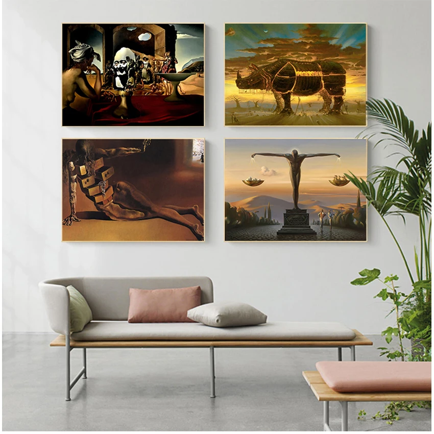 Diario Della Scoperta Di Russian Kush Salvador Dali Canvas Art Print Poster The Waves Book Barca A Vela Picture Canvas Painting