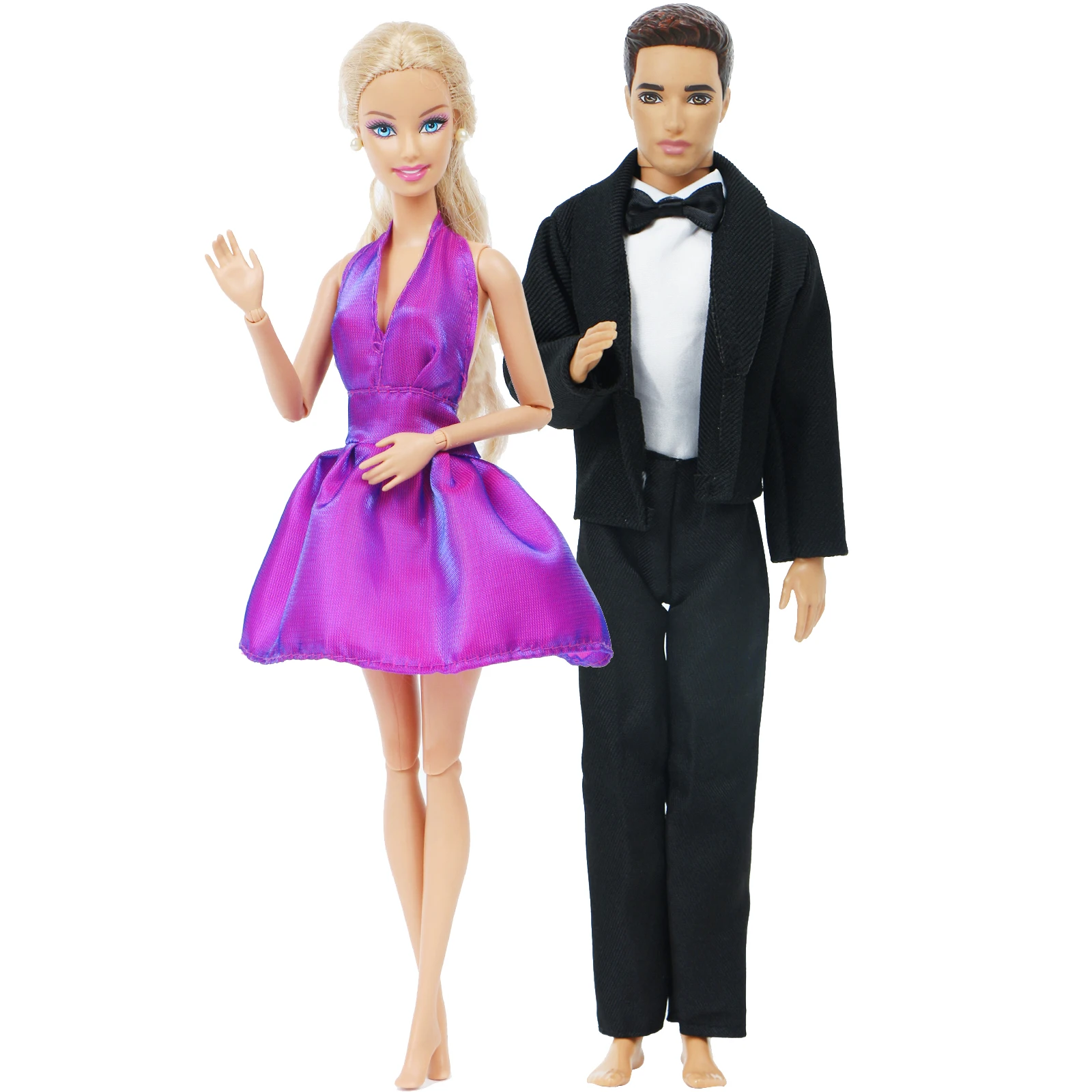 Barbie Doll Clothes Doll Clothes 2 Pcs/Set Couple Doll Dress Clothes for Barbie Doll for Ken Boys Girls Daily Casual Wear House Accessories Baby Toys