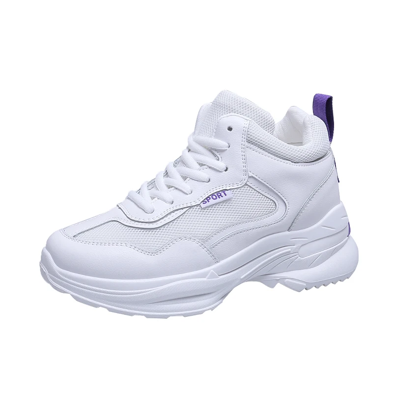 Tenis feminino; теннисная обувь для женщин; Tenis Blancos; кроссовки из сетчатого материала на шнуровке; спортивная обувь для занятий спортом на открытом воздухе; нескользящие спортивные кроссовки - Цвет: Белый