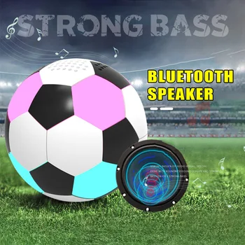 

Colorful Silicone HIFI Bluetooth Speaker Battery Powered Football Shaped Mini Portable Sound Bass Travel Home Button Touch