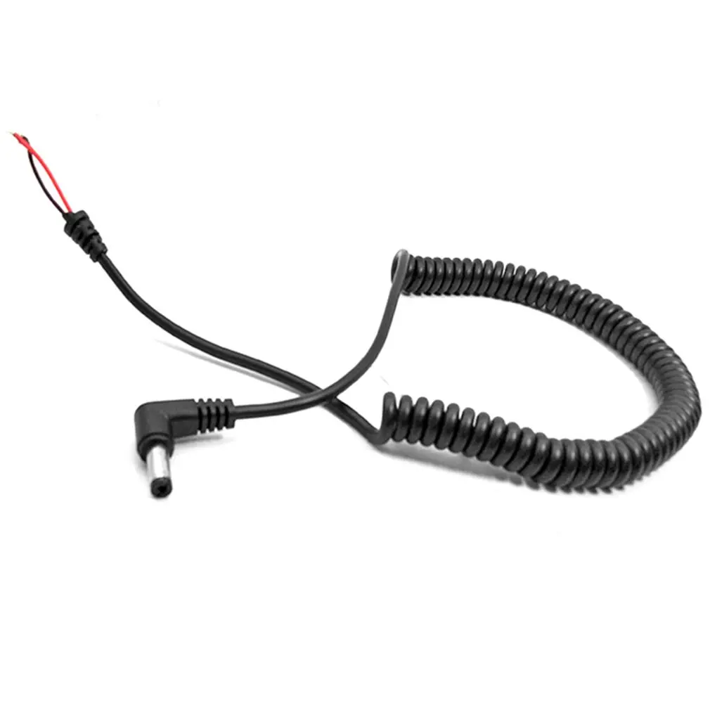 Спиральный изогнутый кабель питания 5,5x2,1 мм DC разъем наконечника для CCTV фото светильник монитор маршрутизатор ПК экран