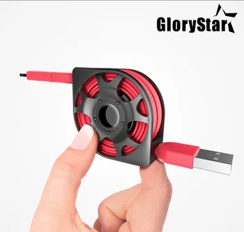 

Glory Retractable USB Cable For iPhone X 10 7 8 + Micro USB 20cm - 1m Winder 2.1A Mobile Phone Charger For Samsung Xiaomi Cabo