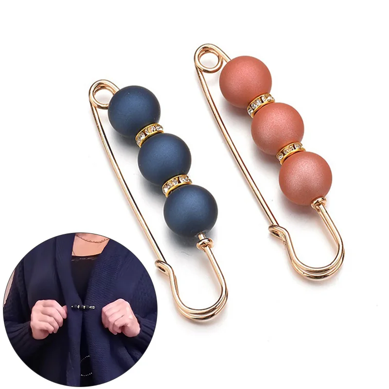Korean Brooch For Women's Clothing Pearl Circle Gold Women Scarf Pin Cardigan Shawl Buckle Corsage Female броши женские |