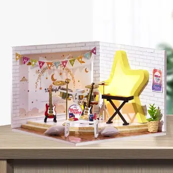 

Creative DIY dollhouse-teenage girl's room cottage Children Miniature Wooden Kits gift toy building house Adult birthday Do K0J3
