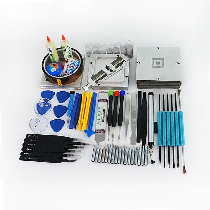 

1Set BGA Reballing Directly Heat Stencils Solder Paste Tin Balls Station Steel Mesh BGA Reball Kit 90*90mm for SMT Rework Repair